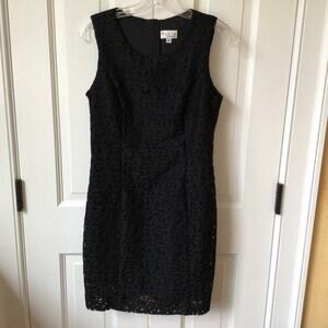 Paniz Black Sheath Lace Dress Sz 8